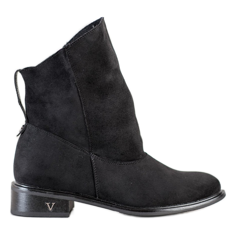 Gogo Bottes avec une tige large le noir