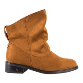Gogo Bottes avec une tige large brun