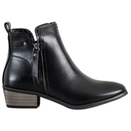 J. Star Bottes avec fermeture éclair décorative noir