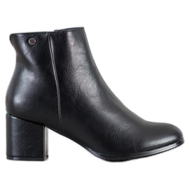 J. Star Bottes chaudes en cuir écologique noir