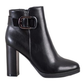 Ideal Shoes Bottes noires élégantes