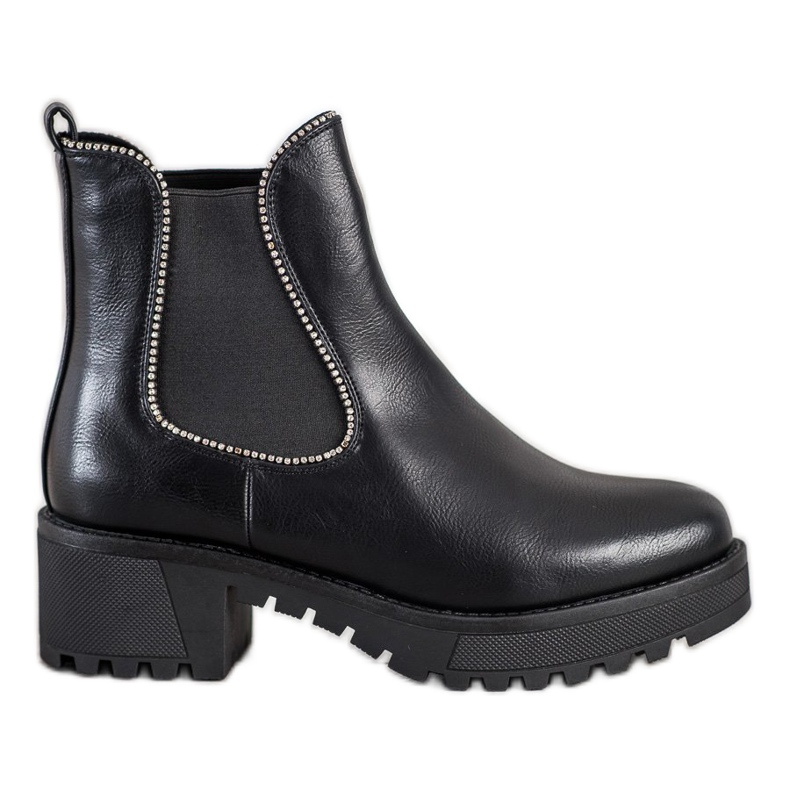 SHELOVET Bottines Chelsea avec zircone cubique le noir SHELOVET Bottines Chelsea avec zircone cubique le noir