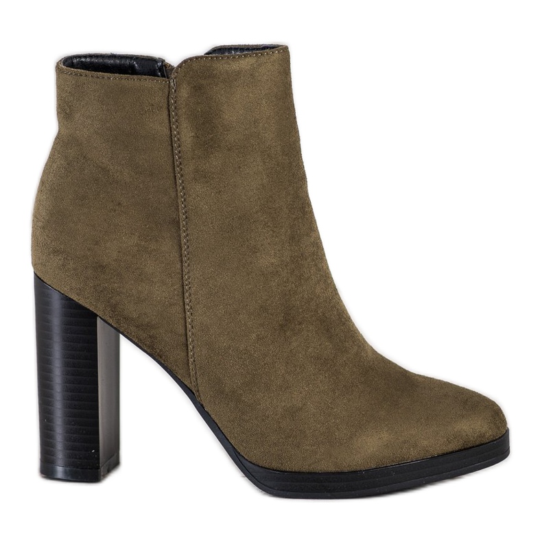 Super Me Bottes à talons à la mode vert