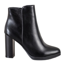 Ideal Shoes Bottines classiques à talons hauts le noir