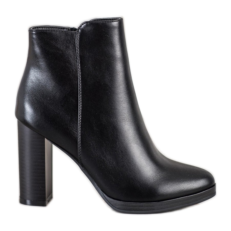 Ideal Shoes Bottines classiques à talons hauts le noir