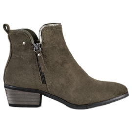 J. Star Bottes avec fermeture éclair décorative vert