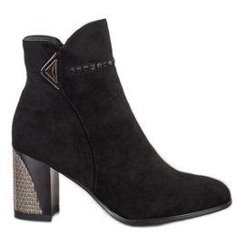 Goodin Bottines en daim élégantes le noir