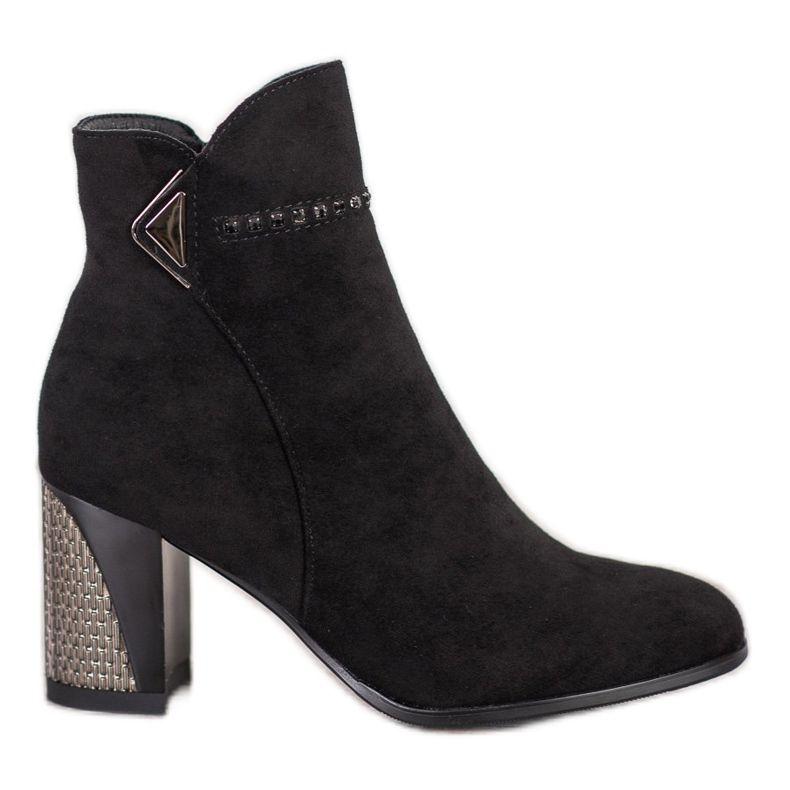 Goodin Bottines en daim élégantes le noir