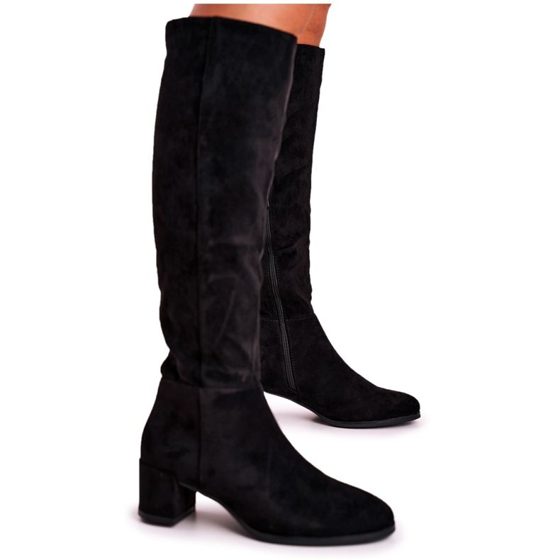 Bottines femme en daim Sergio Leone noir KZ273 le noir