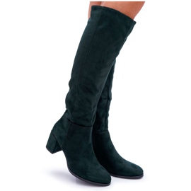 Bottines femme en daim Sergio Leone vert KZ273