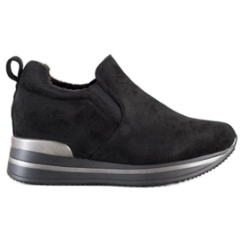 Gogo Chaussures chaudes sur la plate-forme noir