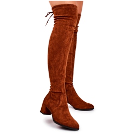 Boots femme Sergio Leone lycra camel KZ281 brun multicolore