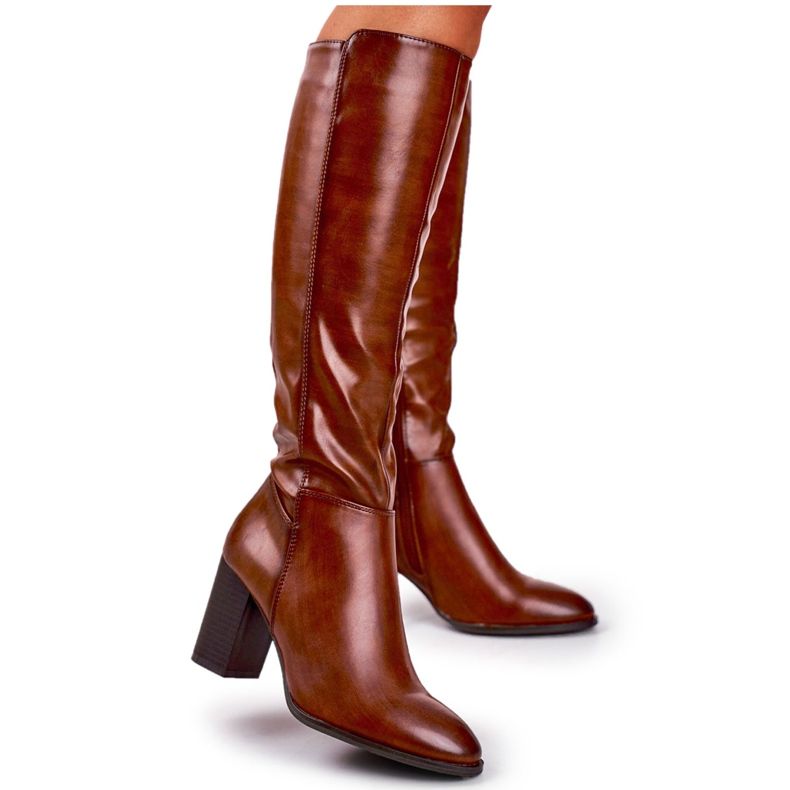 Bottes hautes pour femmes Sergio Leone marron KZ278 brun