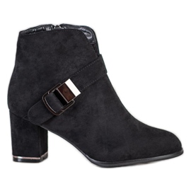 Wilady Bottes élégantes avec une boucle le noir