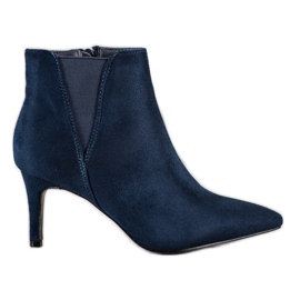 SHELOVET Bottines bleu marine sur talon haut SHELOVET Bottines bleu marine sur talon haut