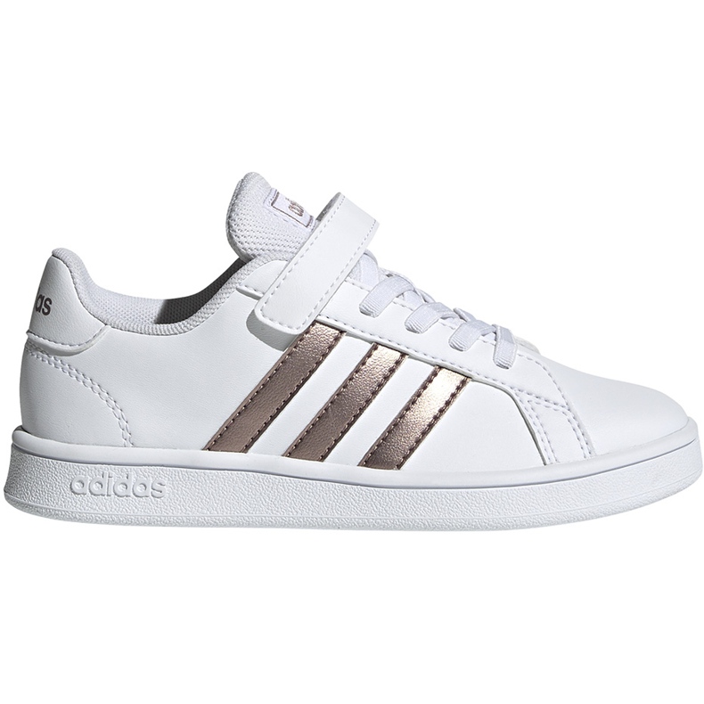 Chaussures enfant Adidas Grand Court C blanc EF0107 blanche d'or