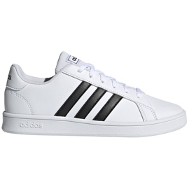 Chaussures pour enfants adidas Grand Court K blanc et noir EF0103