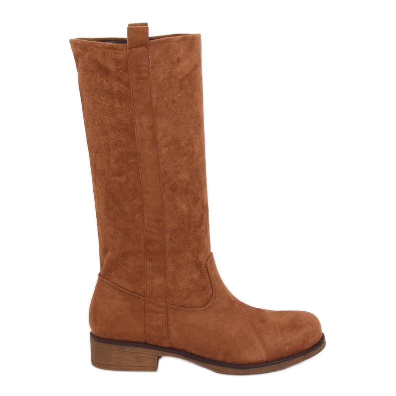 Boots à tige droite camel ST-19P Camel brun