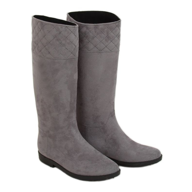 Galoches femme grises grises D62P Gris