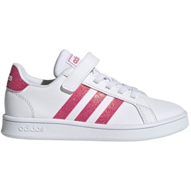 Adidas Grand Court C chaussures pour enfants blanc-rose EG3811