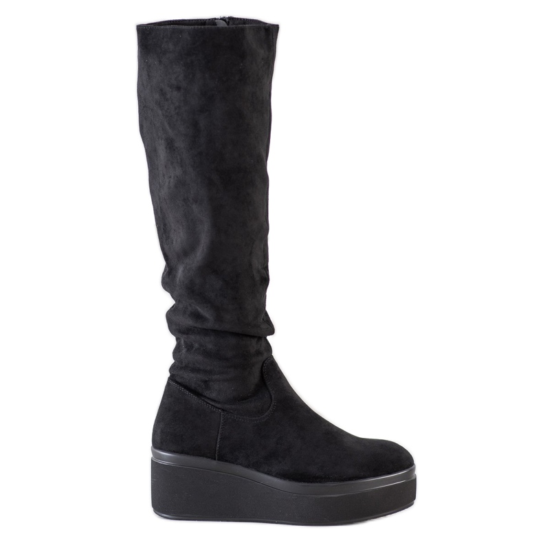 Bottes sur la plate-forme de Sergio Leone le noir Bottes sur la plate-forme de Sergio Leone le noir