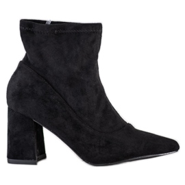 SHELOVET Bottines à enfiler en Spitz le noir SHELOVET Bottines à enfiler en Spitz le noir