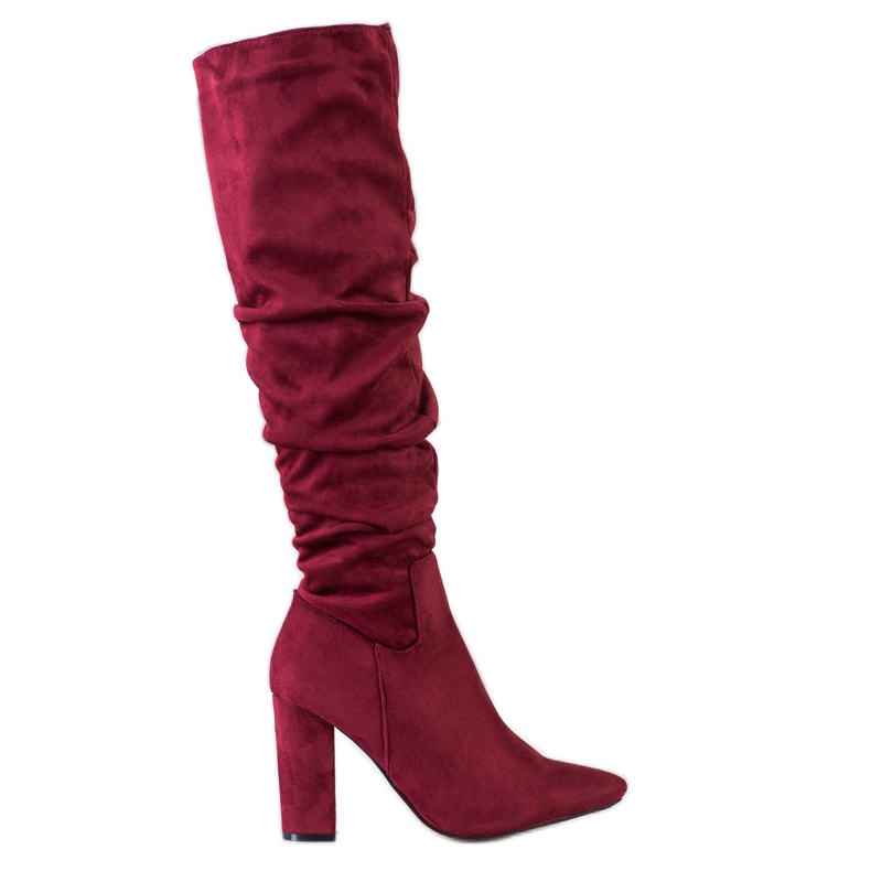 SHELOVET Bottes élégantes sur un poteau rouge SHELOVET Bottes élégantes sur un poteau rouge