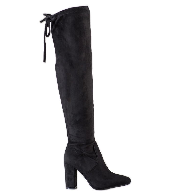 Wilady Bottes hautes sur un poteau le noir Wilady Bottes hautes sur un poteau le noir