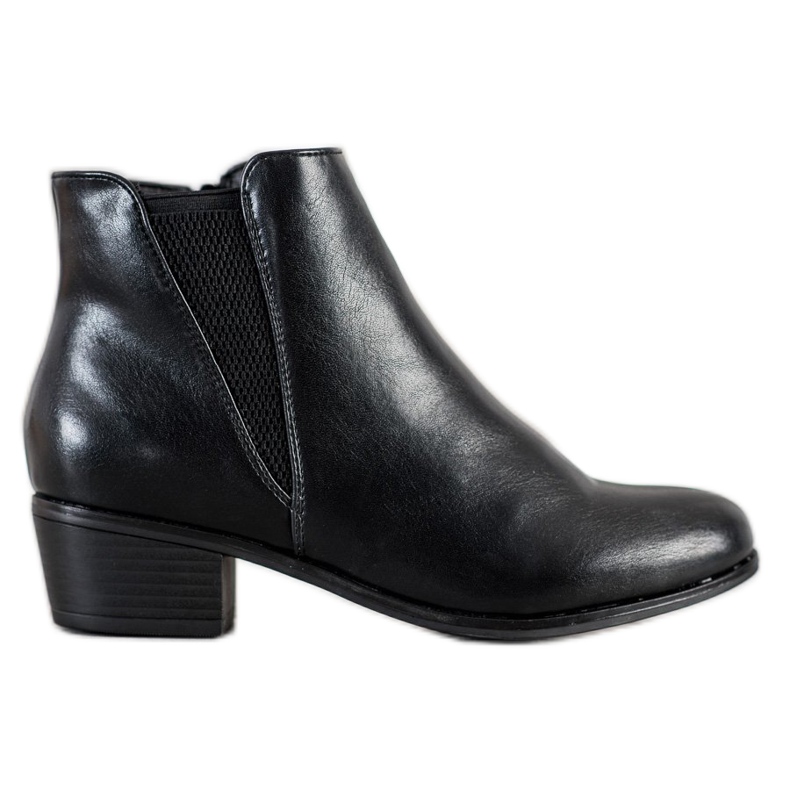 Goodin Bottes classiques en éco-cuir le noir