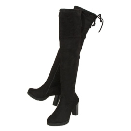 Bottines noires à talons PE238P Noir