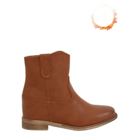 Bottes sur un camel compensé caché 8003 Camel brun