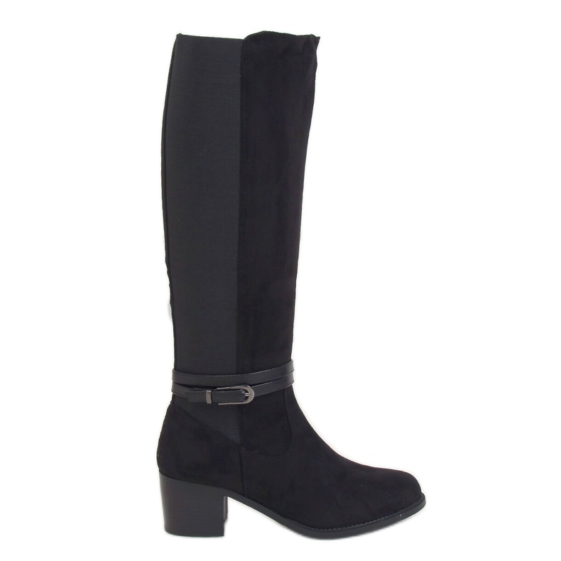 Noir PE230P Bottes d'équitation noires à tige souple le noir Noir PE230P Bottes d'équitation noires à tige souple le noir