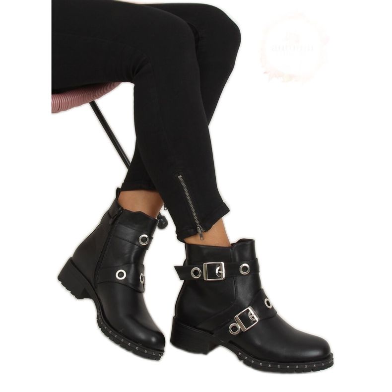 Bottes militaires noires X581 Noir le noir argent
