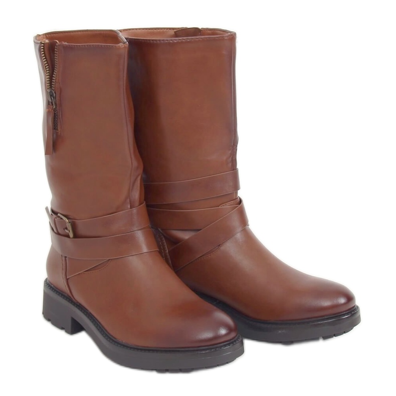 Bottes militaires marron RB98P Camel brun