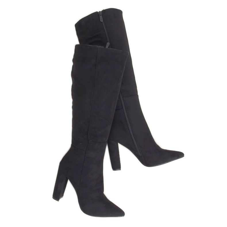 Bottes noires sur le poteau noir NS072P Noir le noir