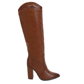 Boots avec un accent cowboy marron RB81P Camel brun