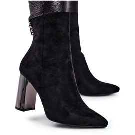 Bottes à talons pour femmes noires Trens le noir
