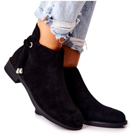 Bottes en daim noires pour femmes Numbero le noir