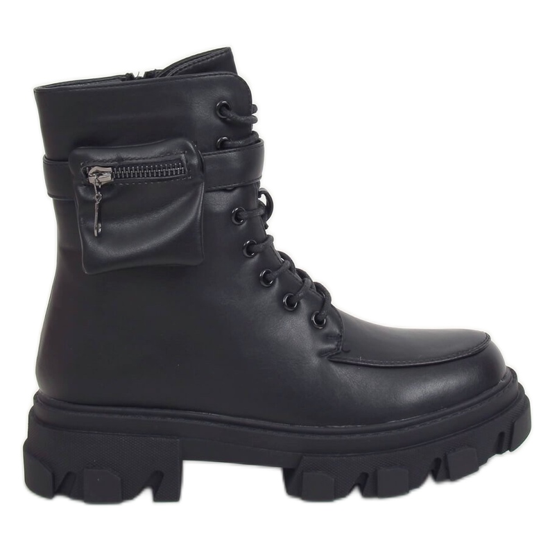 Bottes noires avec un sac à main noir RB62P Noir le noir