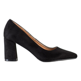 SHELOVET Escarpins classiques en daim noir