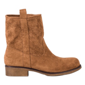 Seastar Bottines en daim à enfiler brun
