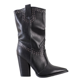 Seastar Bottes De Cowboy En Spitz noir