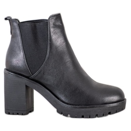 Flyfor Bottines Chelsea classiques sur la plateforme noir