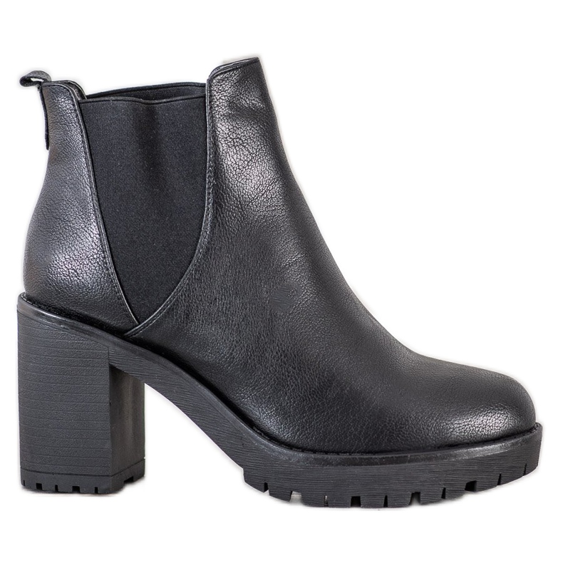 Flyfor Bottines Chelsea classiques sur la plateforme le noir