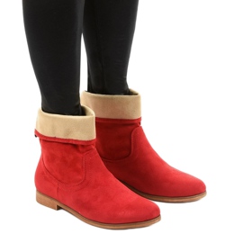Boots à enfiler en daim rouge Islevine