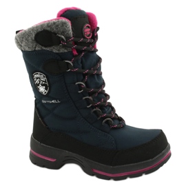 Bottes de neige avec membrane American Club SN15 / 20 marine bleu marine rose gris