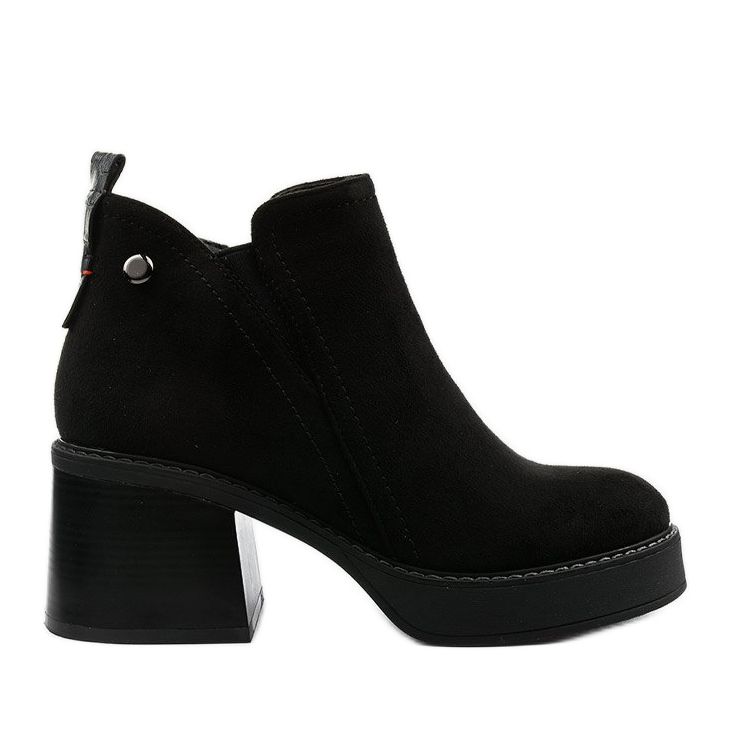 Bottines en daim écologique Yeartought noires le noir