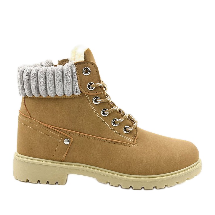 Bottines à lacets camel Brunstane multicolore
