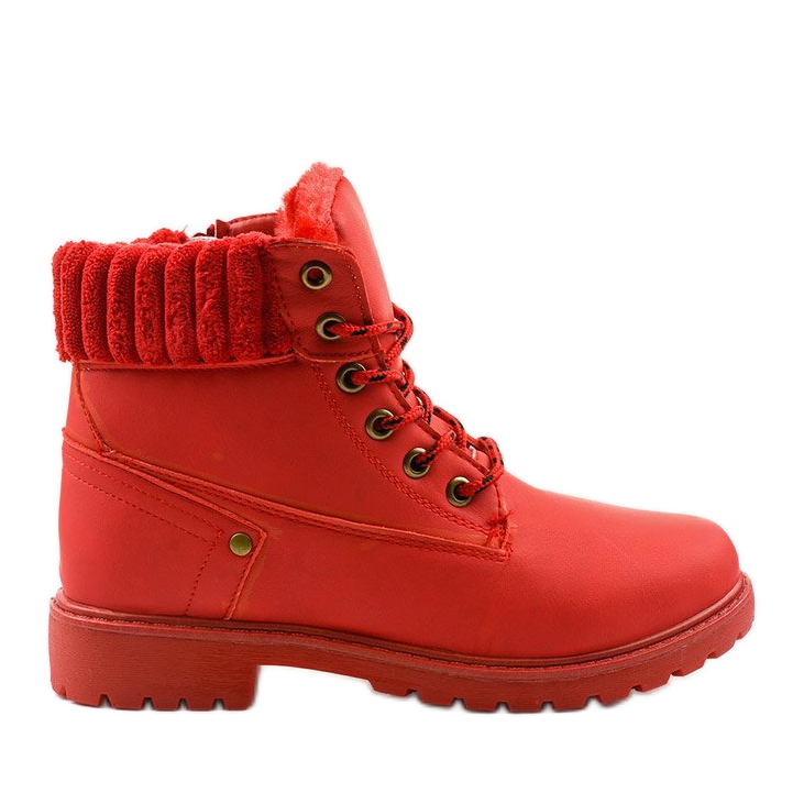 Bottines à lacets rouges Brunstane