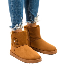 Bottes isolées marron, type émeu Harelana brun